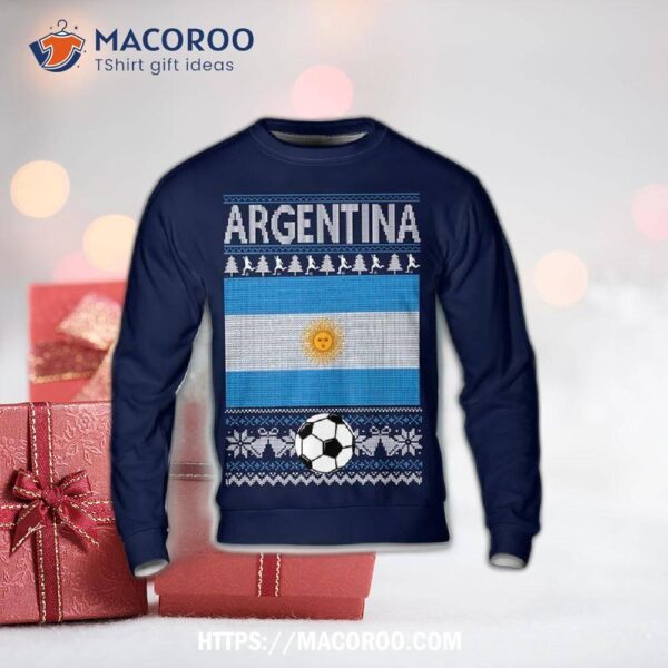Argentina Soccer Football Christmas Ugly Sweater
