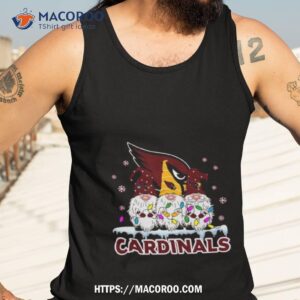 arizona cardinals football gnomes christmas 2023 shirt tank top 3