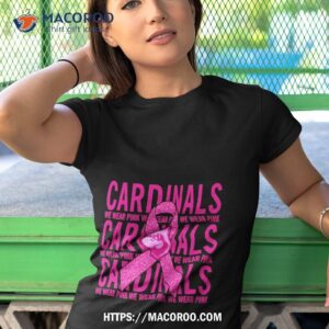 Arizona Cardinals Mascot We Wear Pink Cancer T Shirt 3 arizona cardinals mascot we wear pink cancer t shirt tshirt 1