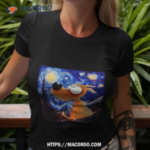 Art Van Gogh Starry Night Cute Dog Shirt