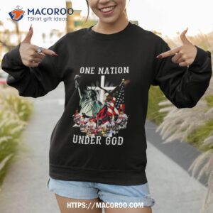 atlanta braves one nation under god atlanta braves signatures 2023 shirt sweatshirt