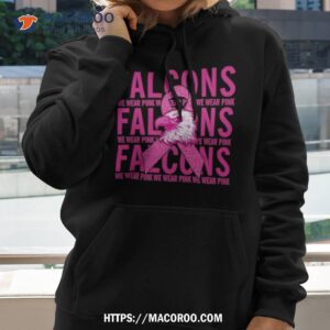 Atlanta Falcon Mascot We Wear Pink Cancer T Shirt