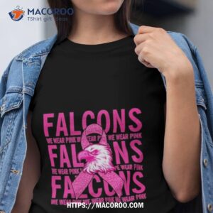 Atlanta Falcon Mascot We Wear Pink Cancer T Shirt