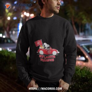 atlanta hawks basketball snoopy dog driving car shirt sweatshirt
