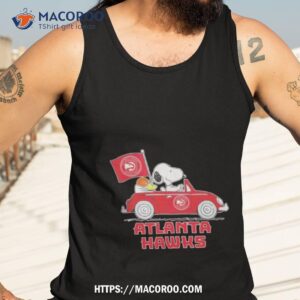 atlanta hawks basketball snoopy dog driving car shirt tank top 3