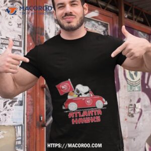 Atlanta Hawks Basketball Snoopy Dog Driving Car Shirt