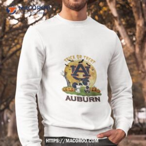 auburn tigers snoopy charlie brown and woodstock trick or treat halloween 2023 shirt sweatshirt