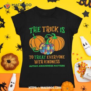 Autism Awareness Halloween Fall October Puzzle Pumpkin Shirt