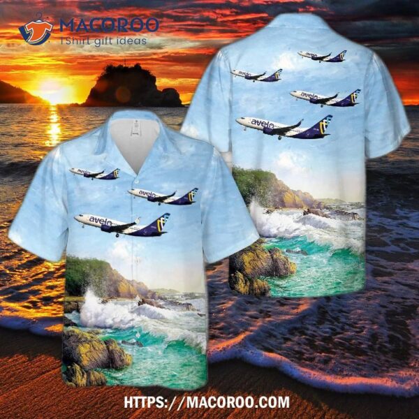 Avelo Airlines Boeing 737-7h4 Hawaiian Shirt