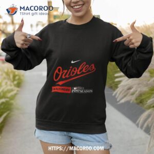 baltimore orioles nike black 2023 postseason authentic collection dugout shirt sweatshirt