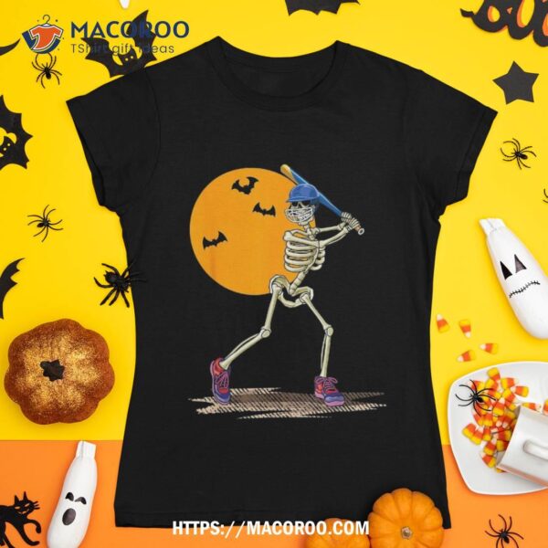 Baseball Skeleton Halloween Boys Shirt