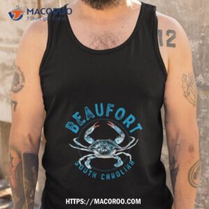 beaufort south carolina blue crab design shirt tank top