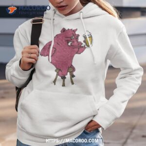 Beer Drinking Razorback Hog Vintage Shirt