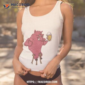 beer drinking razorback hog vintage shirt tank top 1