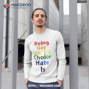 being gay isn t a choice hate is shirt sweatshirt 1