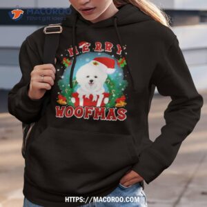 bichon frise dog merry woofmas santa hat gift christmas 2023 shirt hoodie 3