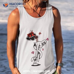 black and white cool dancing ghosshirt tank top