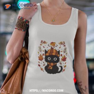 black cat cozy fall shirt tank top 4