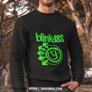 blink 182 one more time green logo cassette shirt sweatshirt