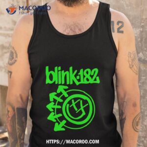 blink 182 one more time green logo cassette shirt tank top