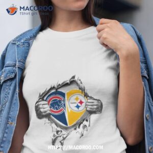 Blood Inside Me Chicago Cubs And Pittsburgh Steelers 2023 Shirt