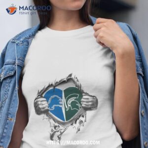 Blood Inside Me Detroit Lions And Michigan State Spartans 2023 Shirt