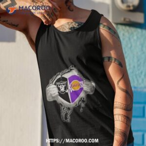 blood inside me las vegas raiders and los angeles lakers it s in my heart shirt tank top 1