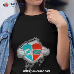 Blood Inside Me Miami Dolphins And Florida Gators It’s In My Heart Shirt