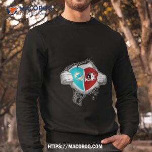 blood inside me miami dolphins and florida state seminoles it s in my heart shirt sweatshirt