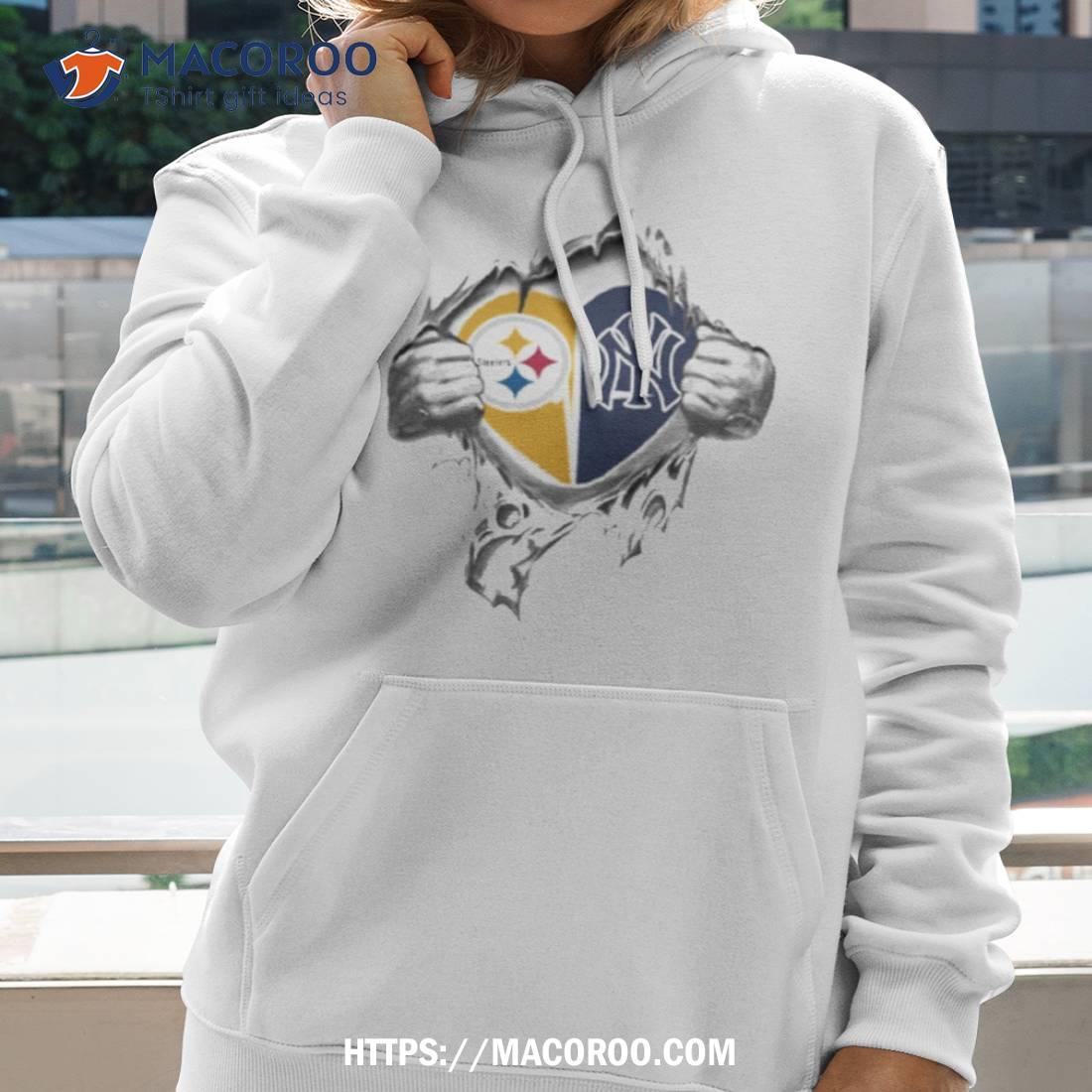 Blood Inside Me Pittsburgh Steelers And New York Yankees 2023 T Shirt Blood Inside Me Pittsburgh Steelers And New York Yankees 2023 T Shirt