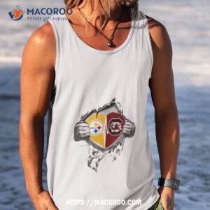 blood inside me pittsburgh steelers and south carolina gamecocks 2023 shirt tank top