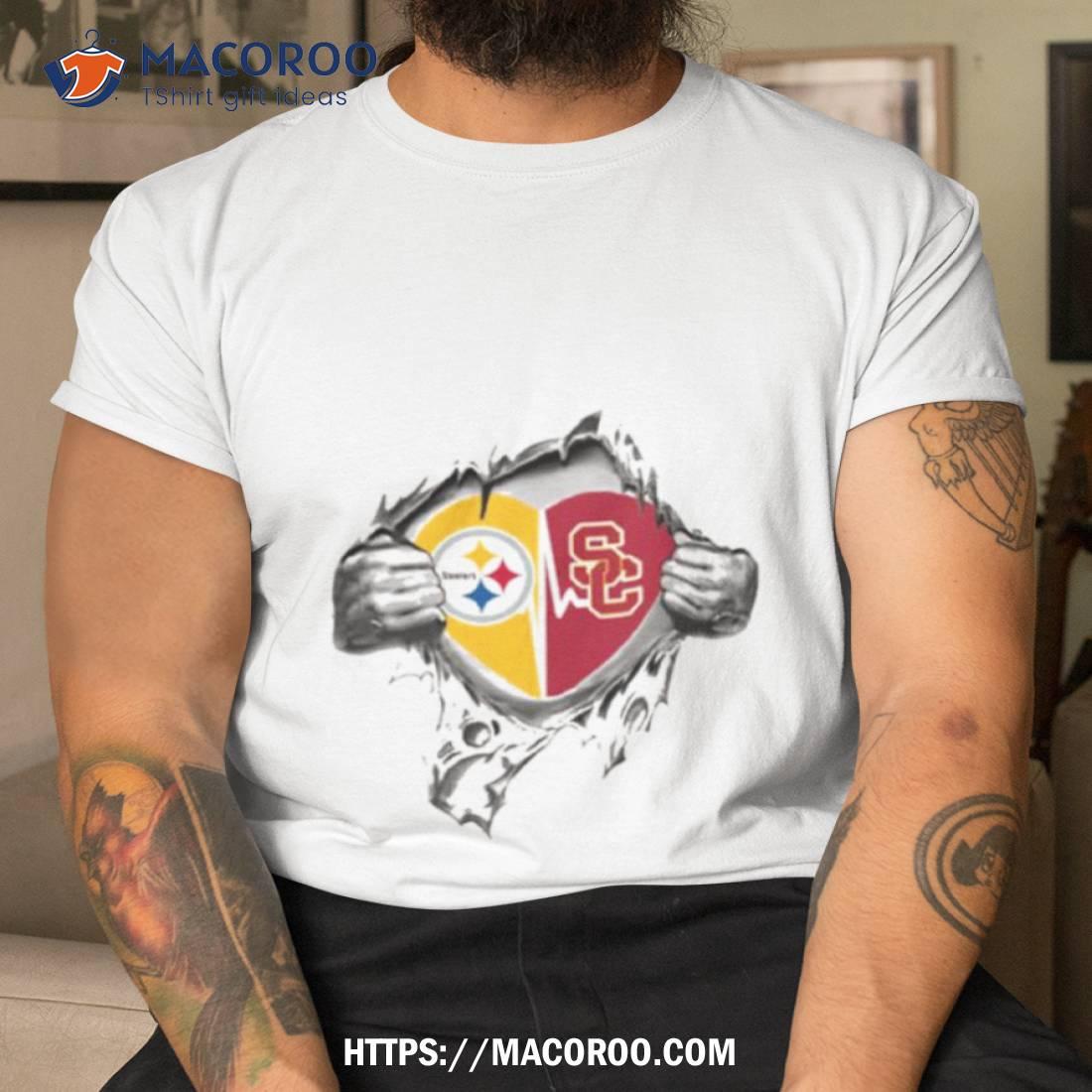 Blood Inside Me Pittsburgh Steelers And Usc Trojans 2023 Shirt