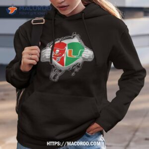 blood inside me tampa bay buccaneers and miami hurricanes and new york yankees it s in my heart shirt hoodie 3