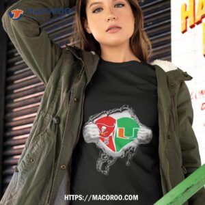 Blood Inside Me Tampa Bay Buccaneers And Miami Hurricanes And New York Yankees It’s In My Heart Shirt
