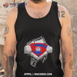 blood inside me texas rangers superman shirt tank top