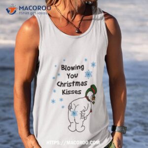 blowing you christmas kisses orament tank top
