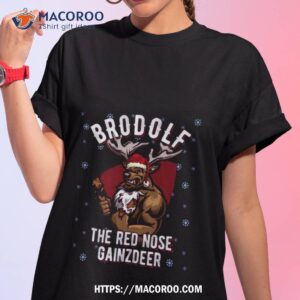 bodybuilding brodolf red nose gym shirt tshirt 1