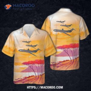 Boeing 727-200 American Airlines Old Color Astro Scheme Hawaiian Shirt