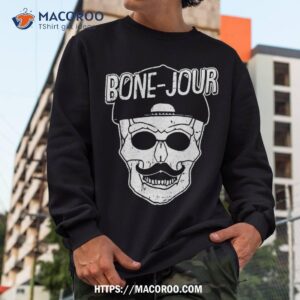 bone jour lazy halloween costume funny skeleton skull pun shirt sweatshirt