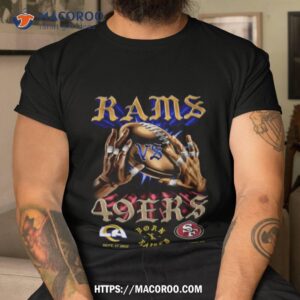 born x raised rams 49ers head to head tee tshirt