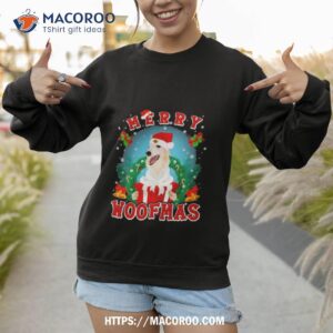 borzoi dog merry woofmas santa hat gift christmas 2023 shirt sweatshirt