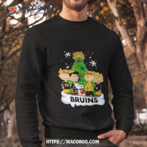 boston bruins the peanuts christmas tree sweatshirt sweatshirt