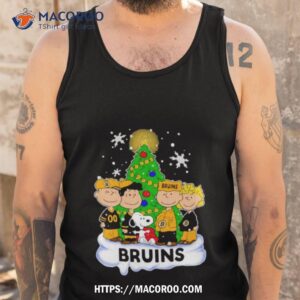 boston bruins the peanuts christmas tree sweatshirt tank top