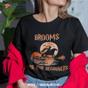 brooms are for beginners horses witch halloween shirt tshirt