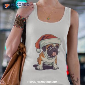 bulldog wearing a christmas hashirt tank top 4