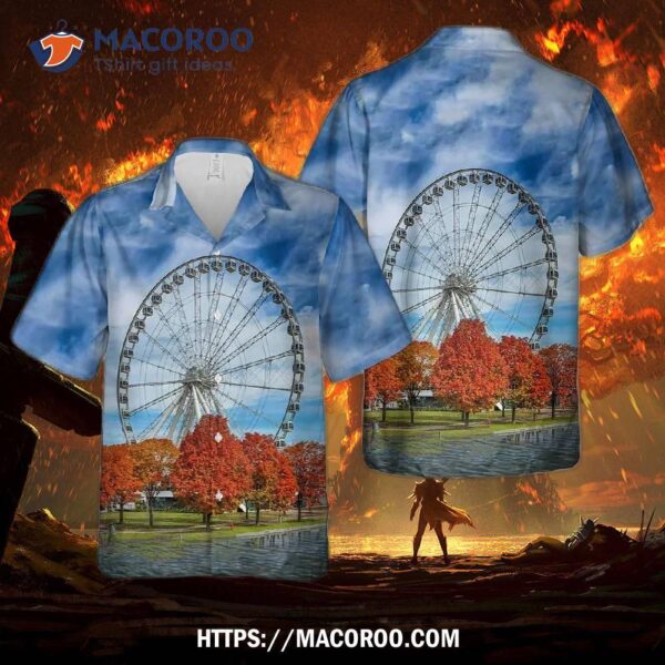 Canada Grande Roue De Montral Ferris Wheel Hawaiian Shirt