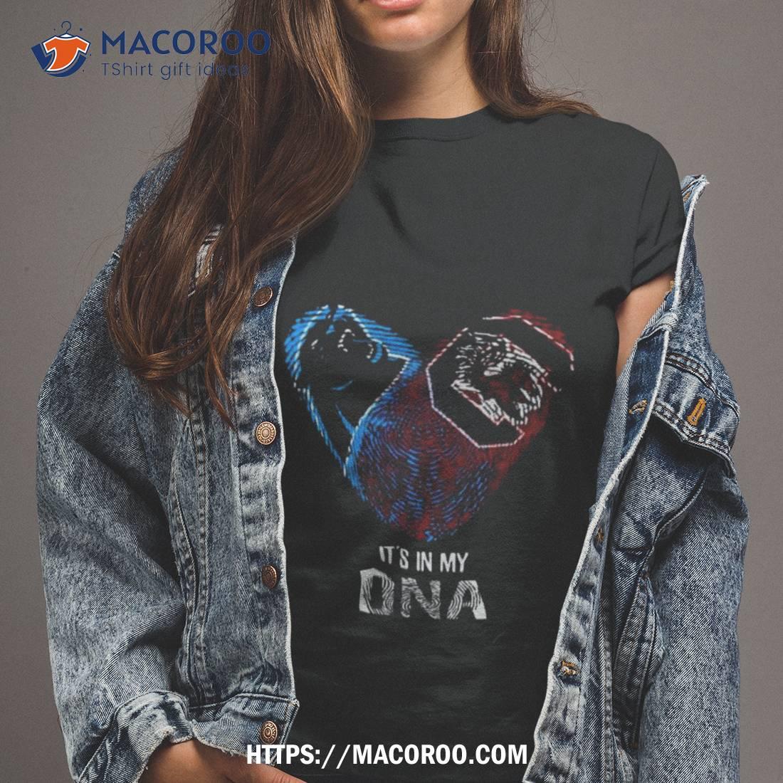 Carolina Panthers And South Carolina Gamecocks Heart It’s In My Dna 2023 T Shirt Carolina Panthers And South Carolina Gamecocks Heart It’s In My Dna 2023 T Shirt
