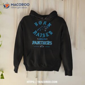 Unisex Born x Raised Black Carolina Panthers Pullover Hoodie Size: 4XL