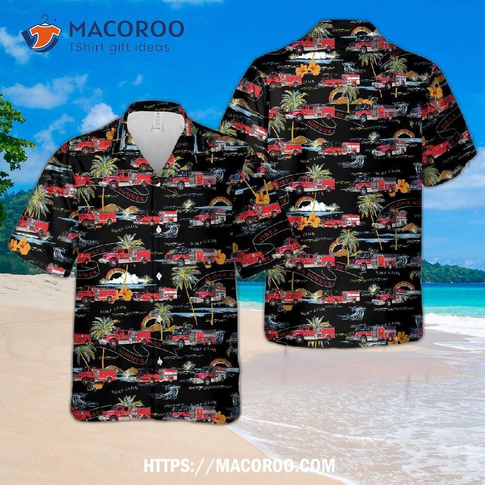 Carolina, Rhode Island, Richmond Carolina Fire District Hawaiian Shirt 3 Carolina, Rhode Island, Richmond Carolina Fire District Hawaiian Shirt 3