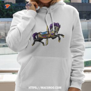 carousel horse black shirt hoodie 2